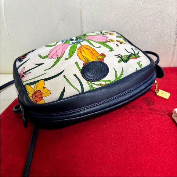 Gucci Floral Crossbody Bag - Navy and Multicolor - Picture 8 of 16
